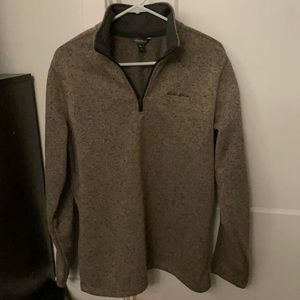 Eddie Bauer Gray Radiator Sweater Fleece